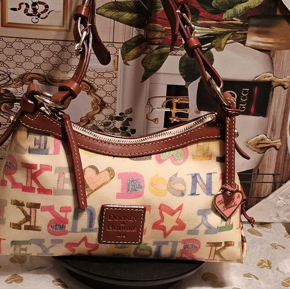 Dooney& Bourke Y2K RainbowZipper Doodle Graffiti Shoulder Bag